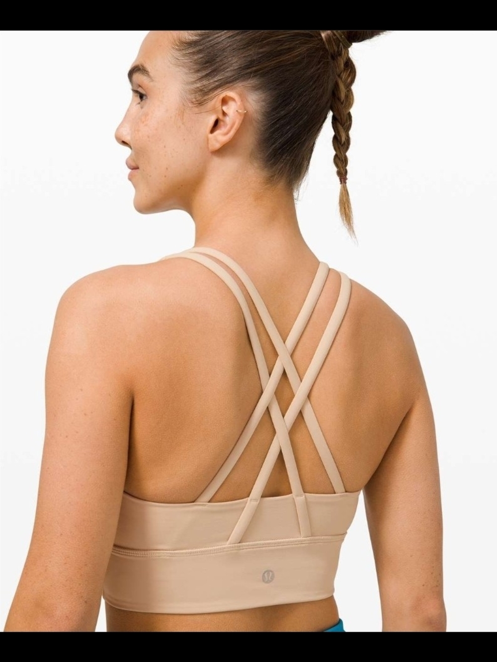 lululemon Energy Bra Long Line Size 6 Cafe Au Lait W2AVOS